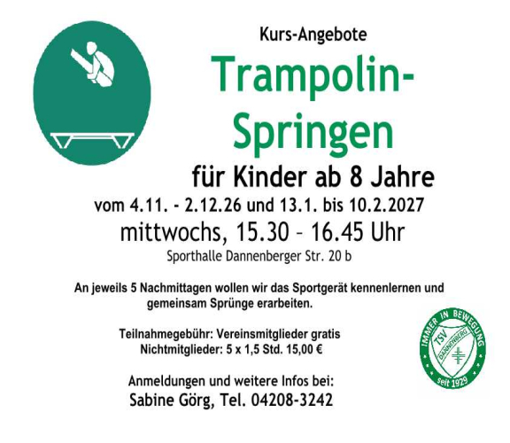 Trampolinspringen für Kinder 